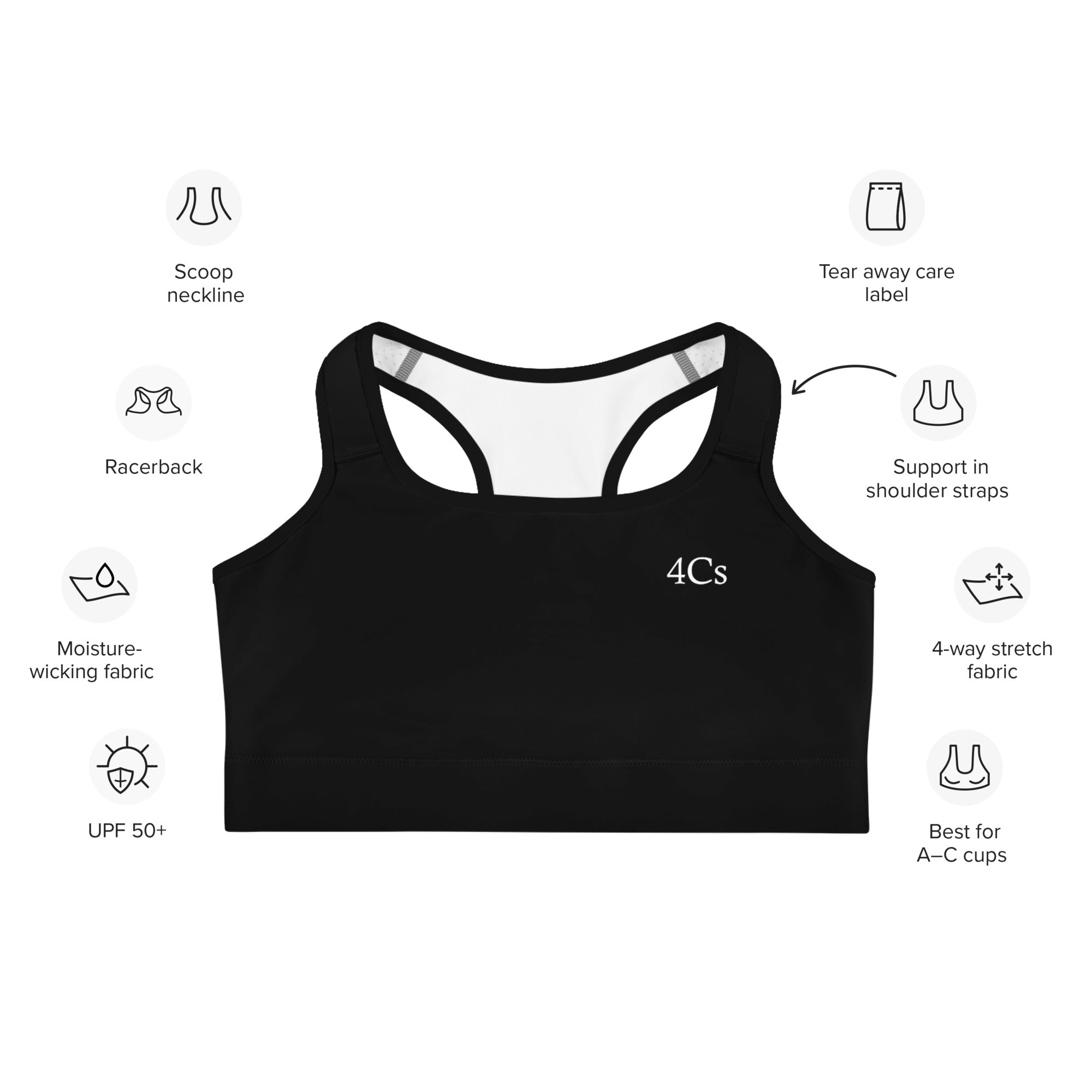 Brassière sport 4C's 4Cs femme woman yoga fitness  bra