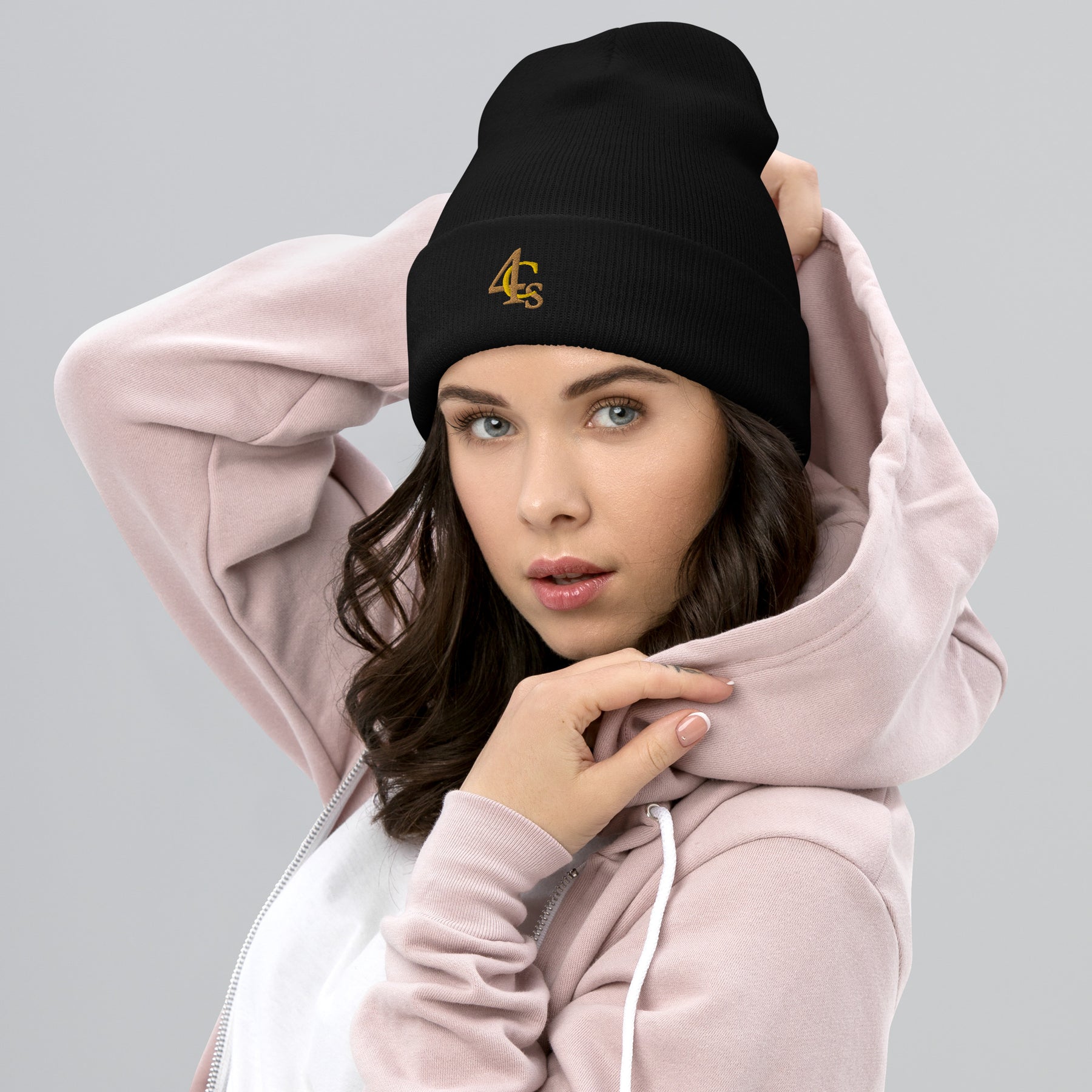 Bonnet à manchettes 4C’s 4Cs noir beanie black