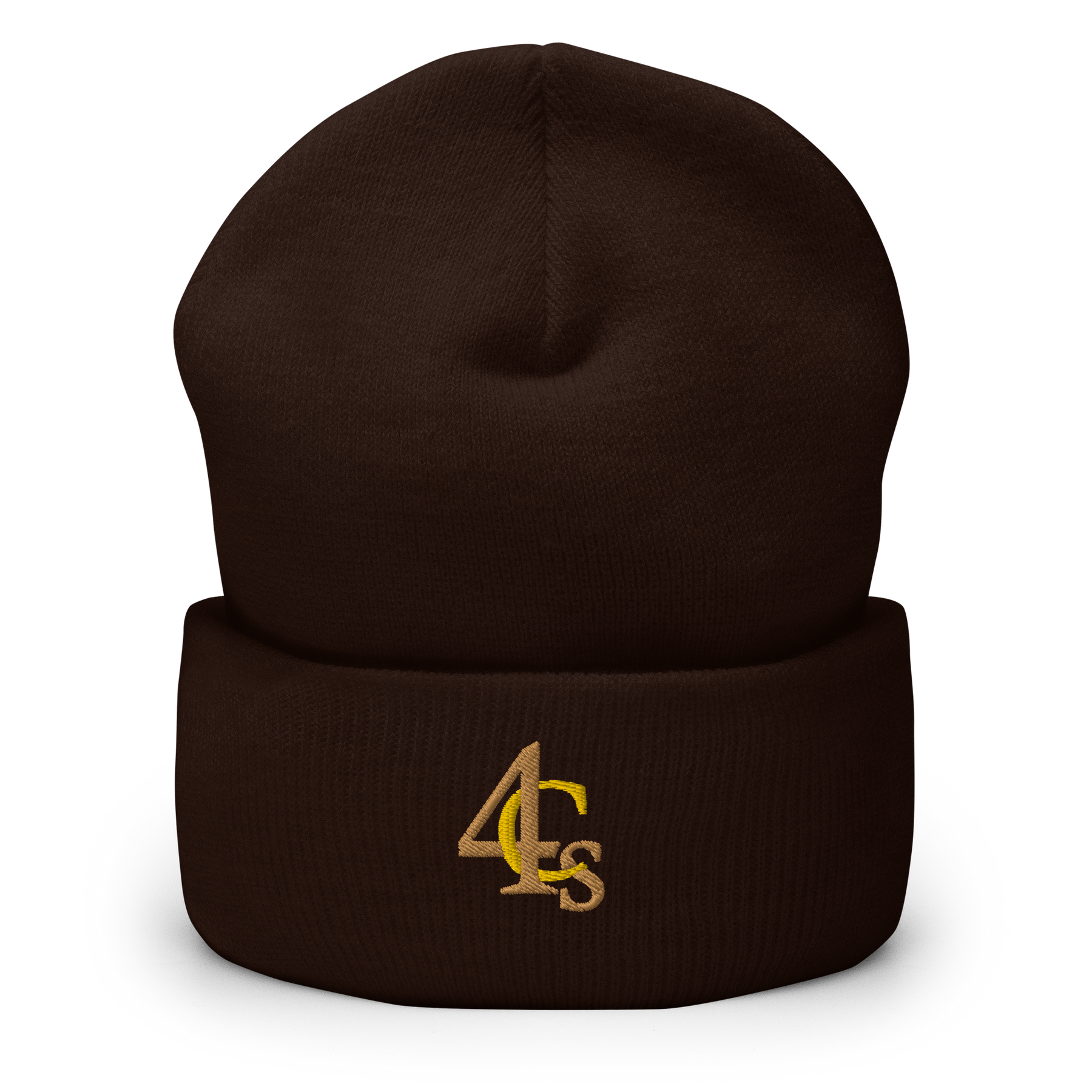 Bonnet à manchettes 4C’s 4Cs marron beanie brown