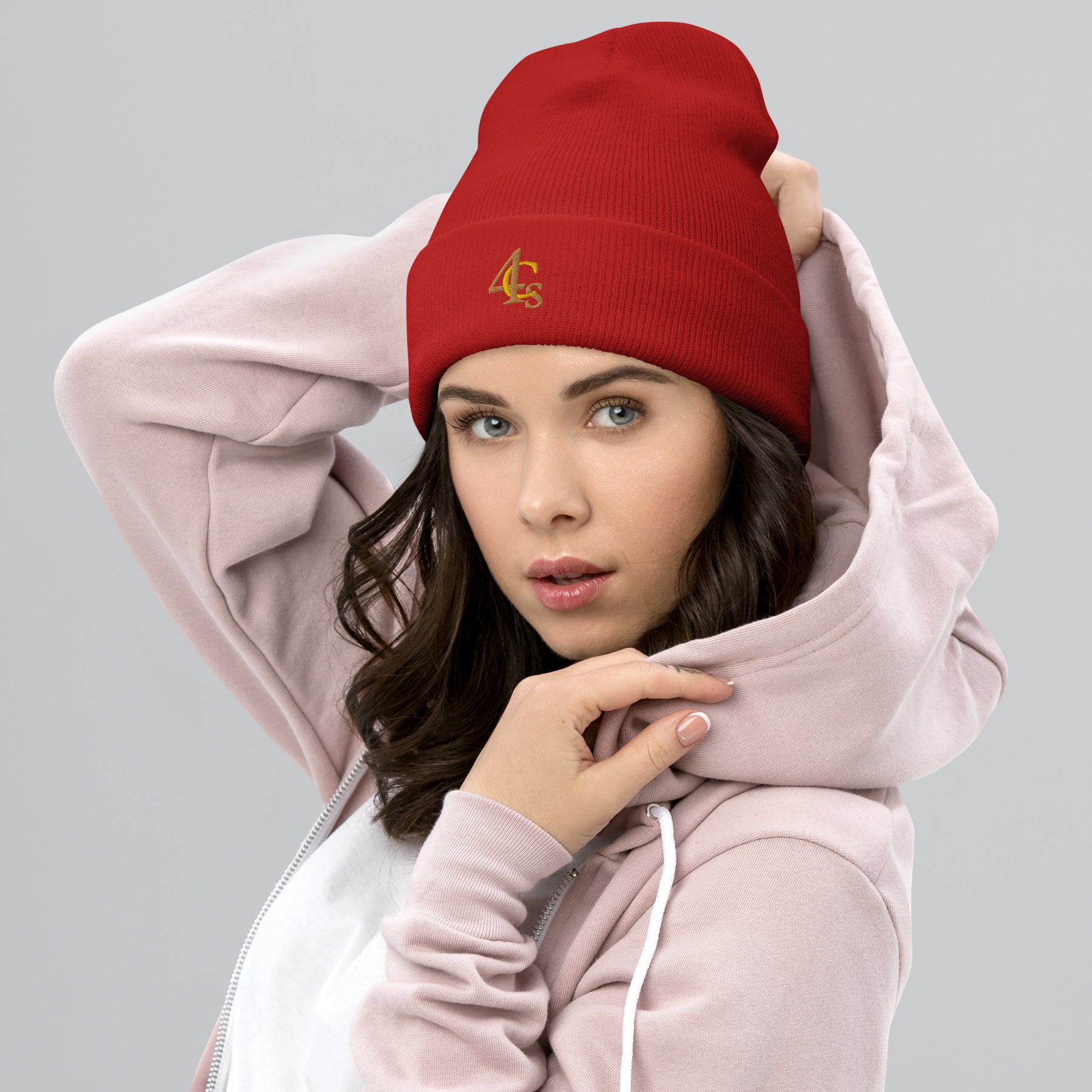 Bonnet à manchettes 4C’s 4Cs rouge beanie red