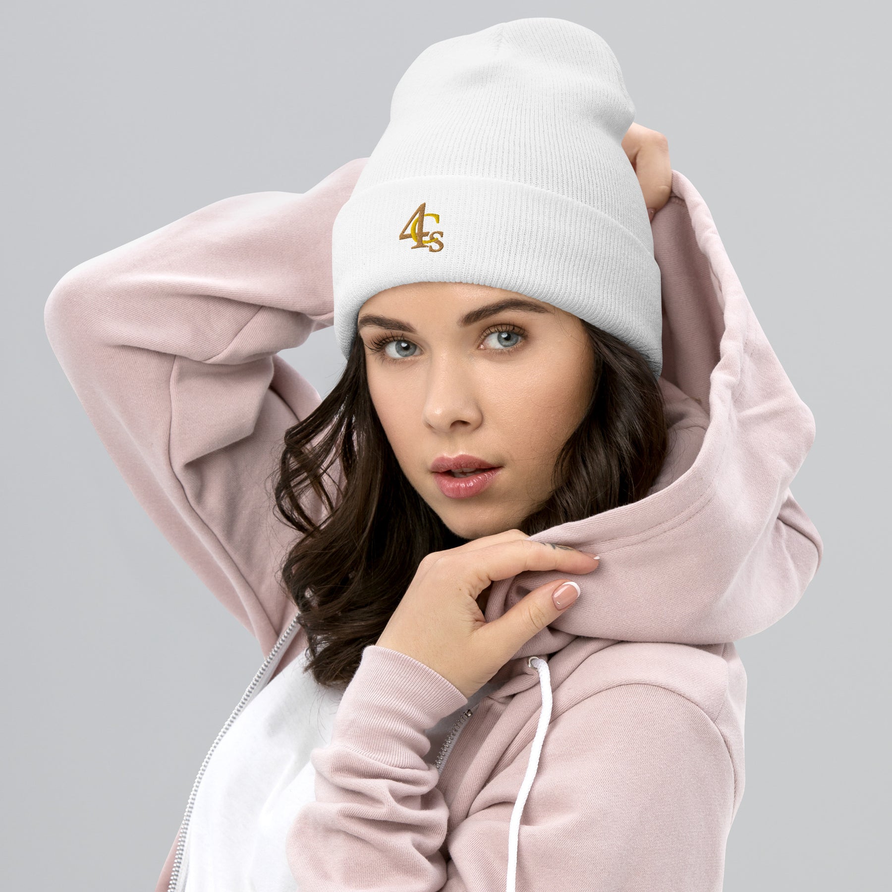 Bonnet à manchettes 4C’s 4Cs blanc beanie white