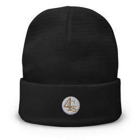 Bonnet brodé 4C’s noir 4Cs black beanie