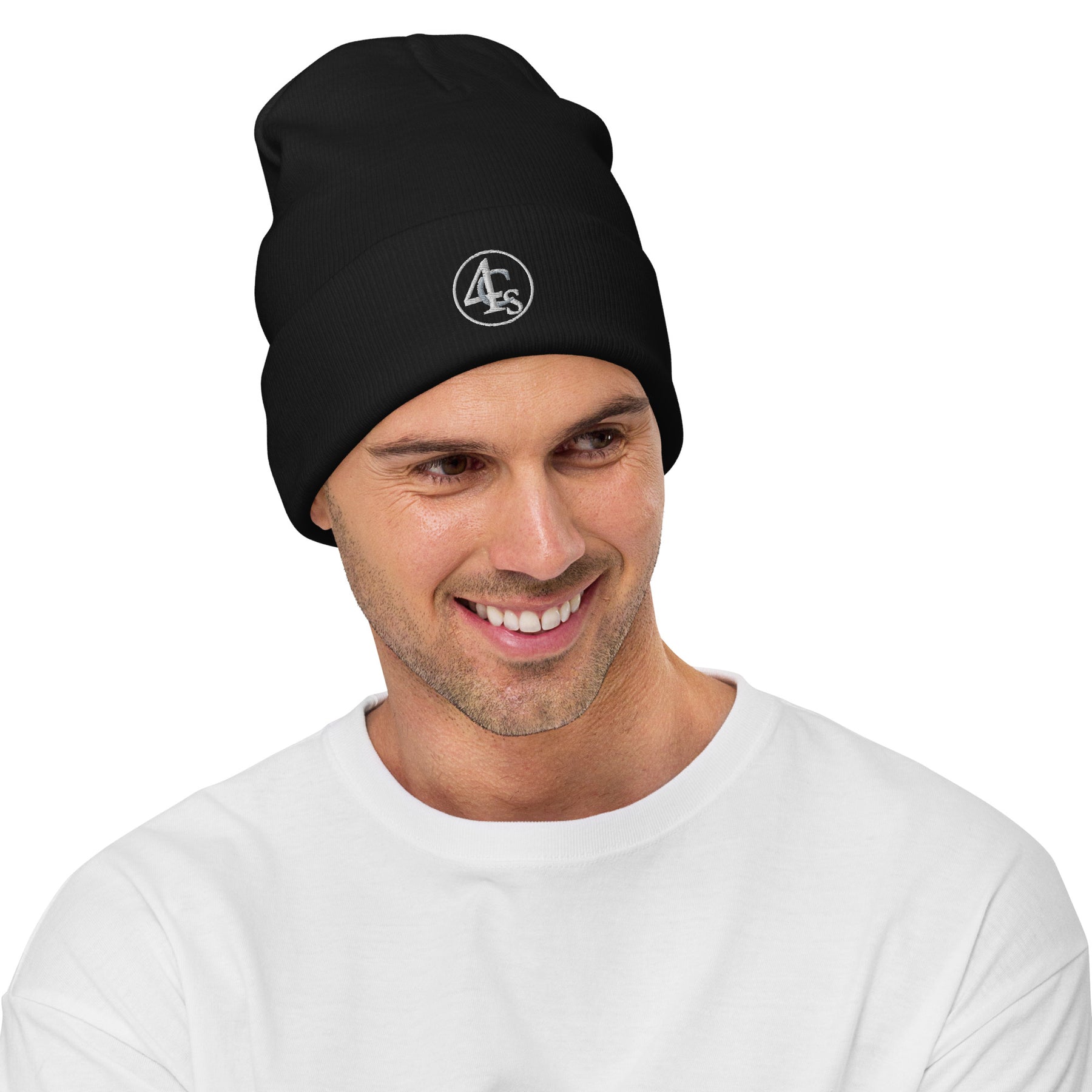 Bonnet brodé 4C’s noir 4Cs black beanie