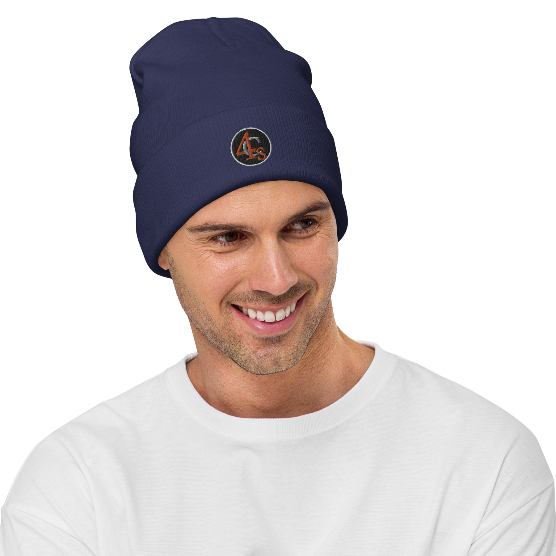 Bonnet brodé 4C’s bleu 4Cs blue beanie