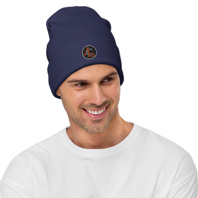 Bonnet brodé 4C’s bleu 4Cs blue beanie