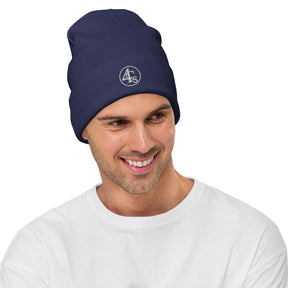 Bonnet brodé 4C’s bleu 4Cs blue beanie