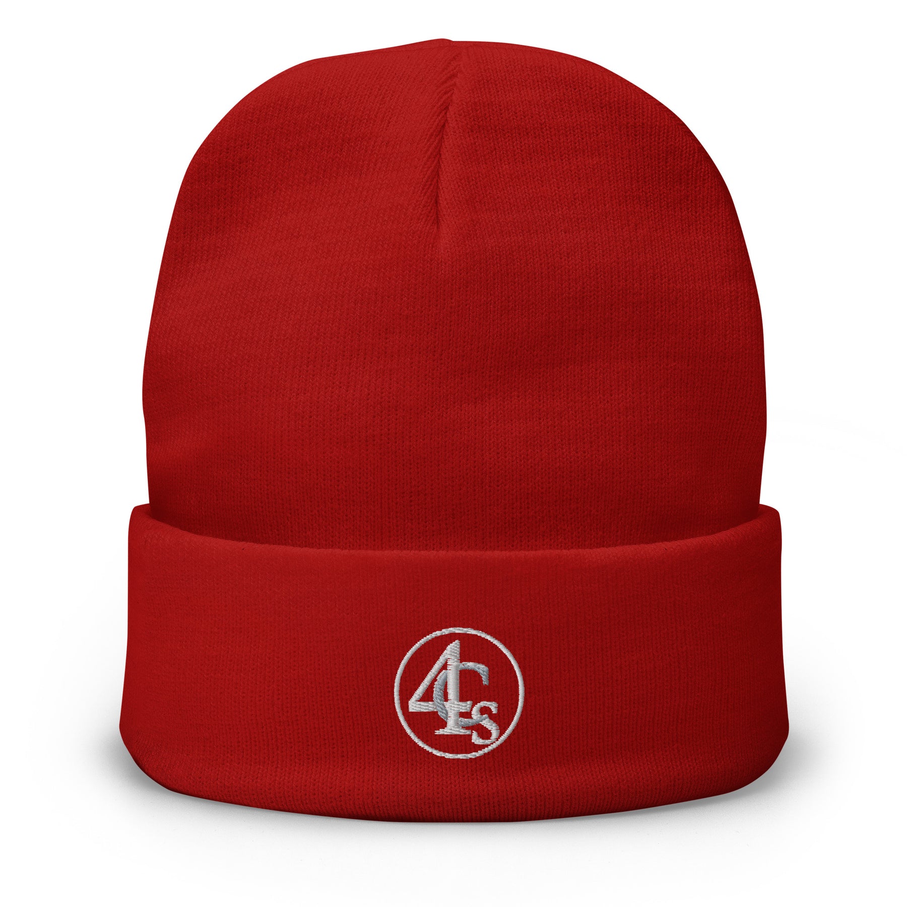 Bonnet brodé 4C’s rouge 4Cs red beanie