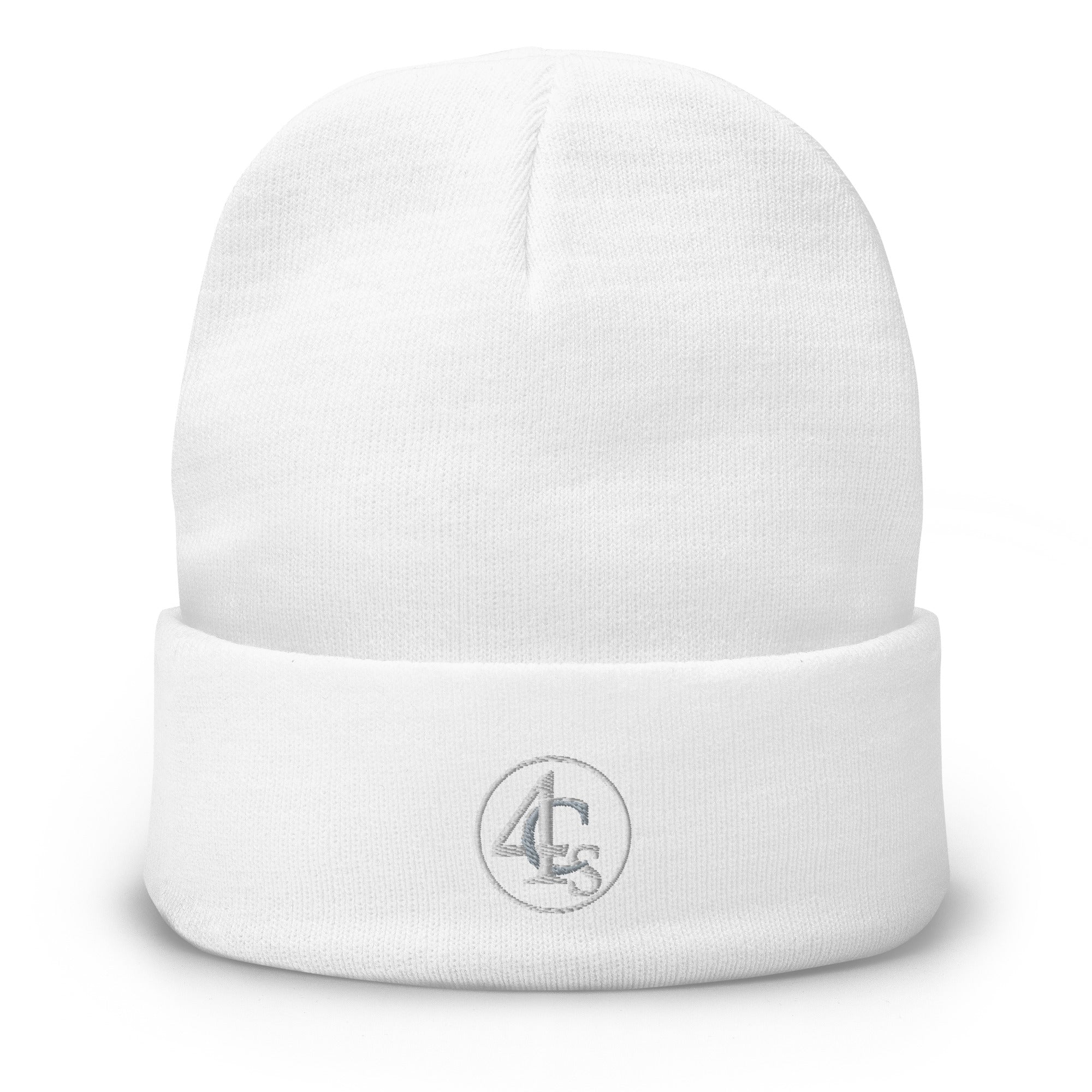Bonnet brodé 4C’s blanc 4Cs white beanie