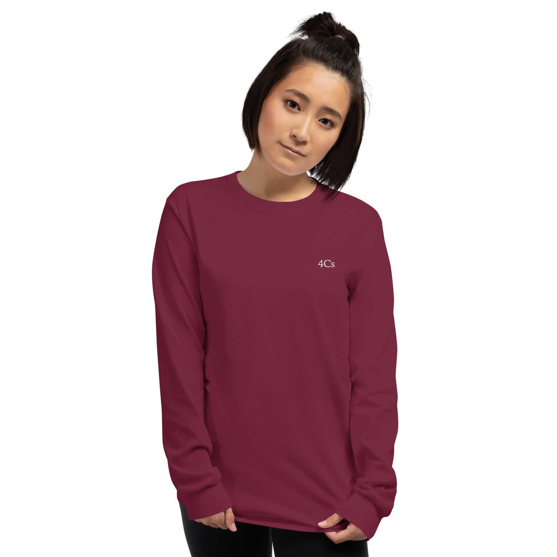 T-shirt manches longues 4C’s  4Cs maroon tee-shirt