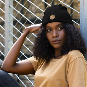 Bonnet brodé 4C’s noir 4Cs black beanie