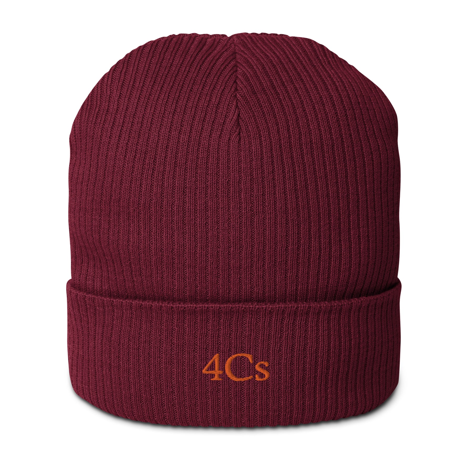 Bonnet brodé 4C’s bordeaux 4Cs burgundy beanie