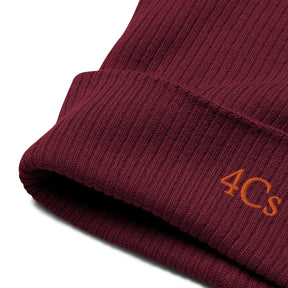 Bonnet brodé 4C’s bordeaux 4Cs burgundy beanie