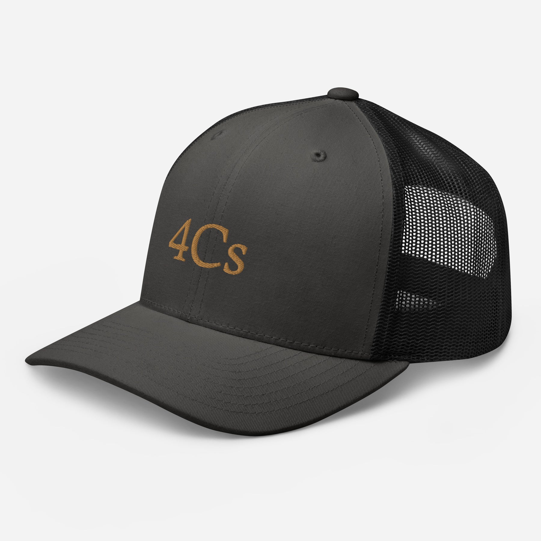 casquette 4C’s 4Cs hat trucker noir black gris charcoal