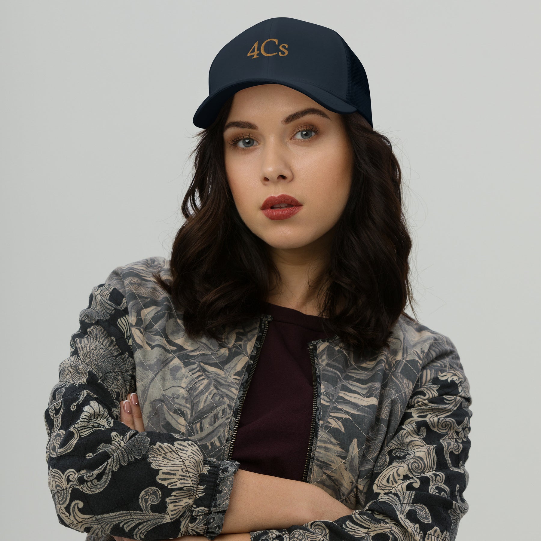 casquette 4C’s 4Cs hat trucker bleu foncé navy