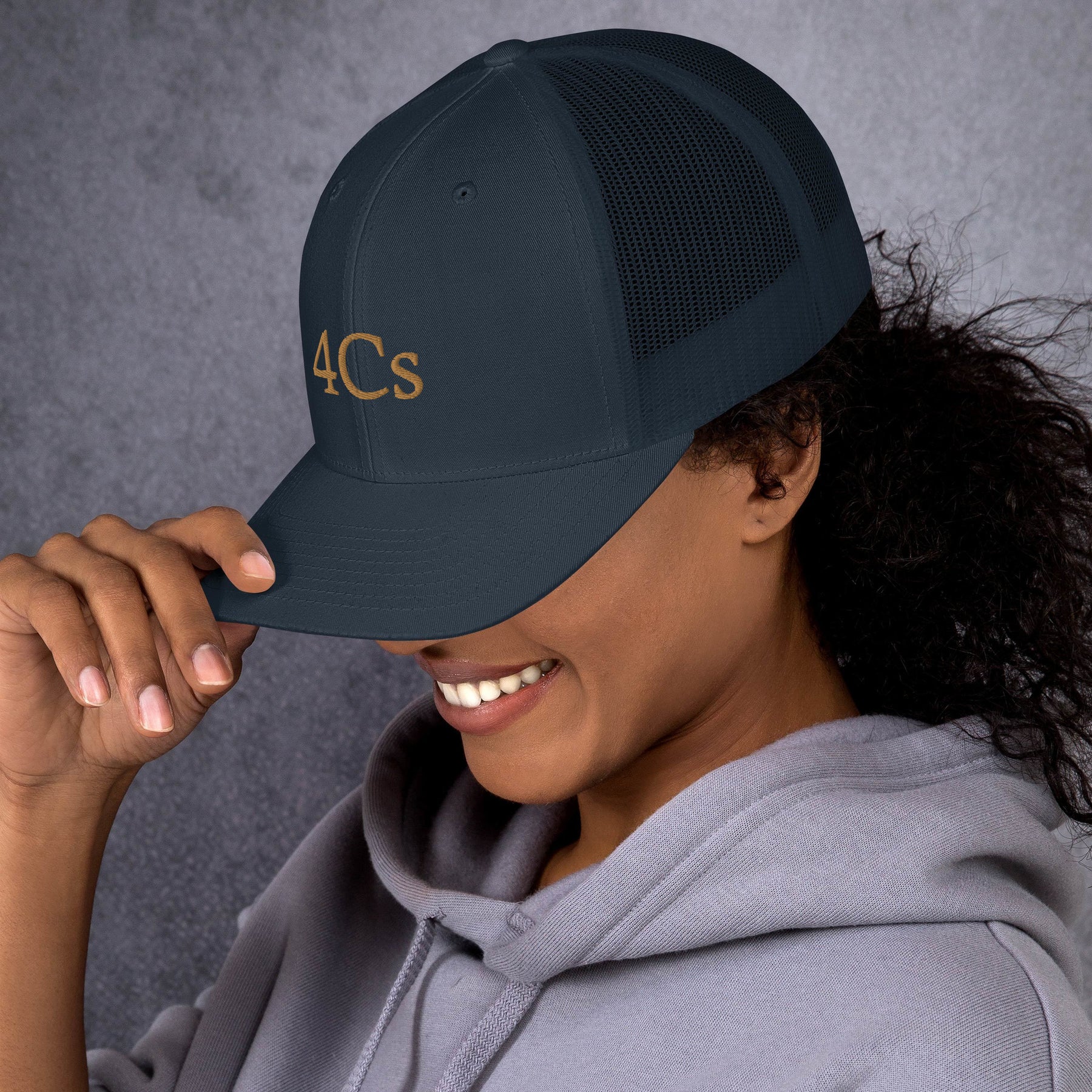 casquette 4C’s 4Cs hat trucker bleu foncé navy