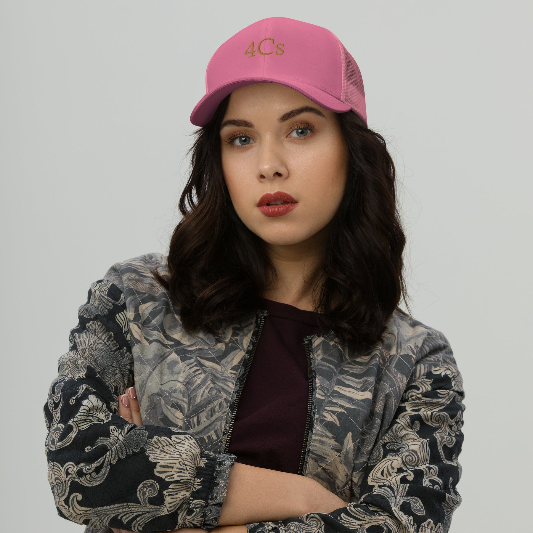 casquette 4C’s 4Cs hat trucker rose pink