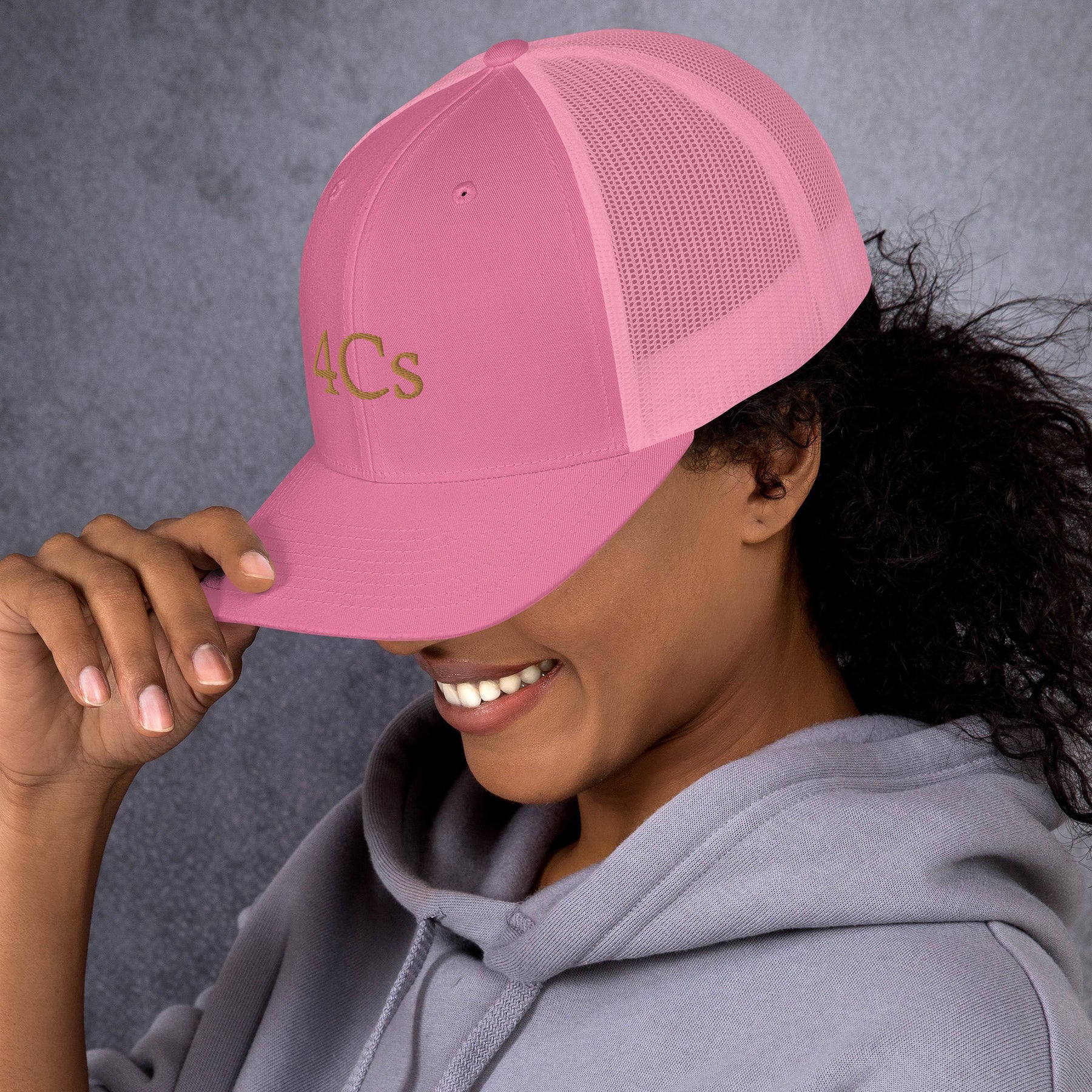 casquette 4C’s 4Cs hat trucker rose pink