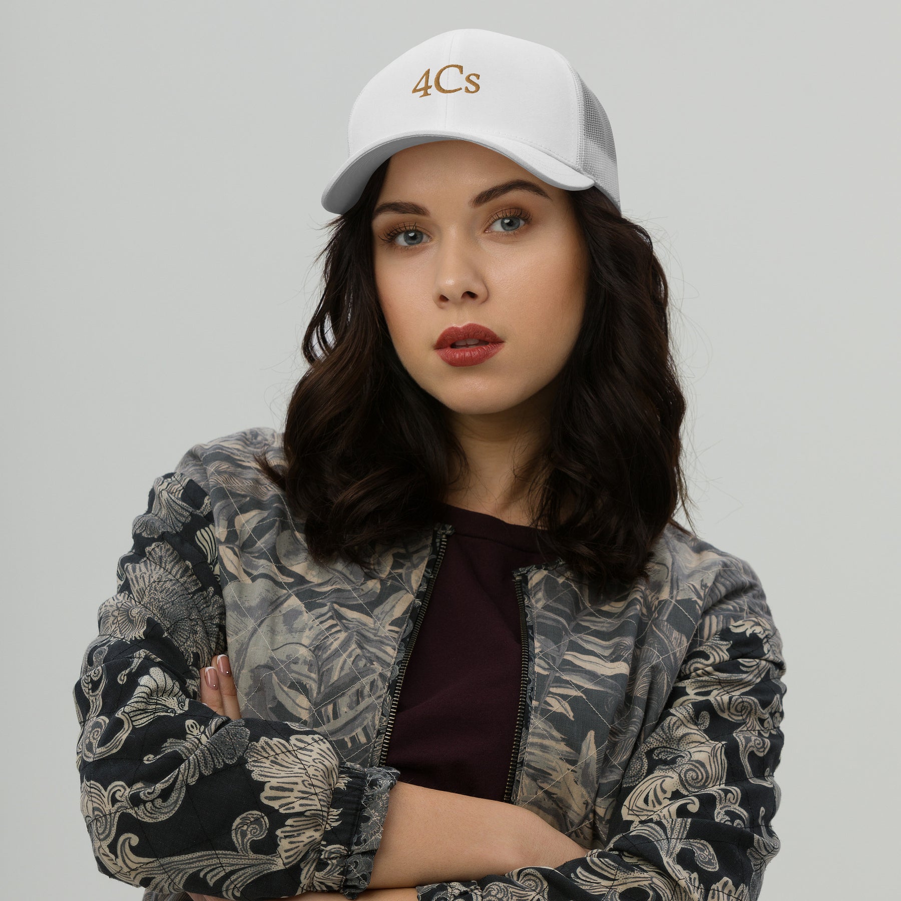 casquette 4C’s 4Cs hat trucker blanc white