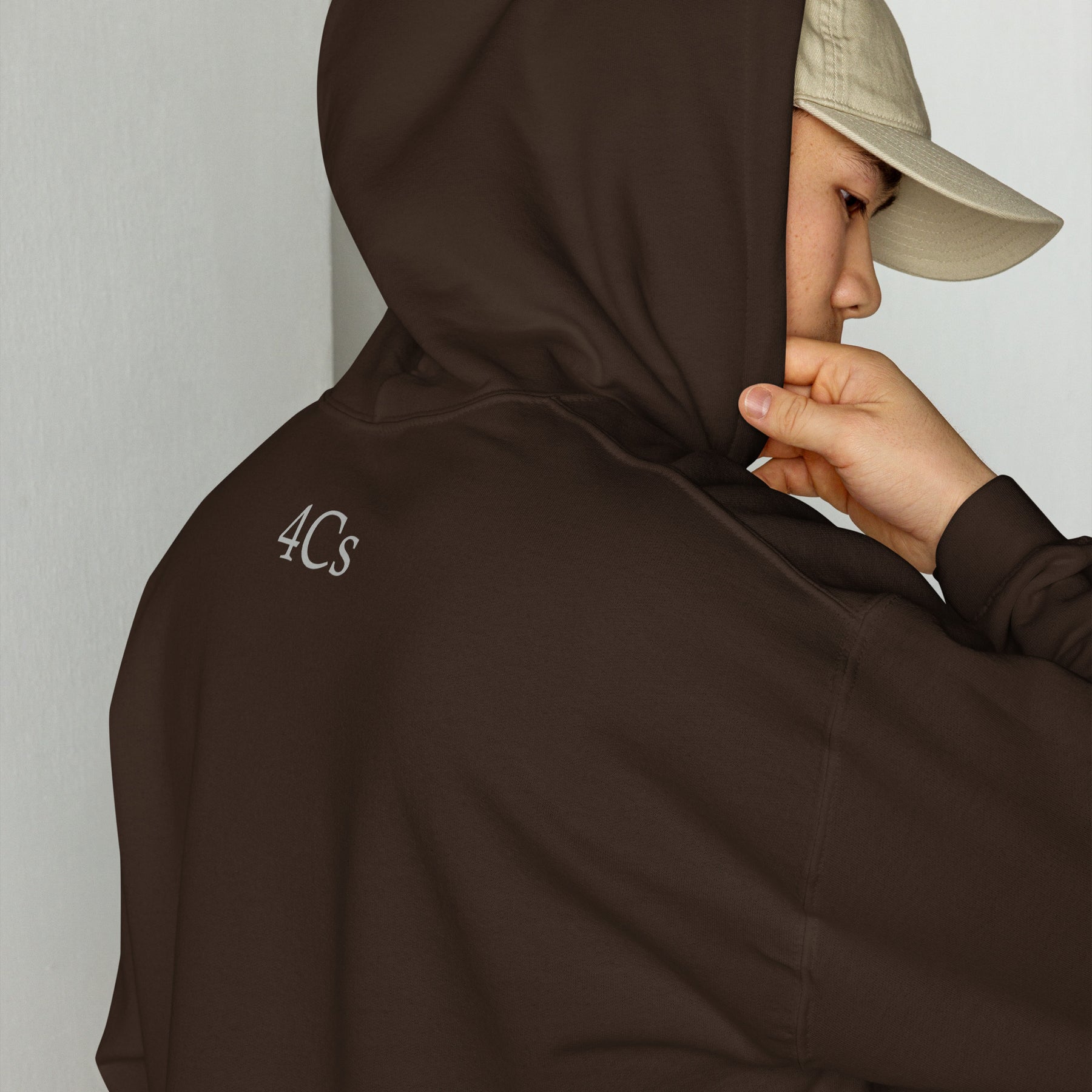 Sweat à capuche hoodie 4C’s marron dark chocolatee 4Cs