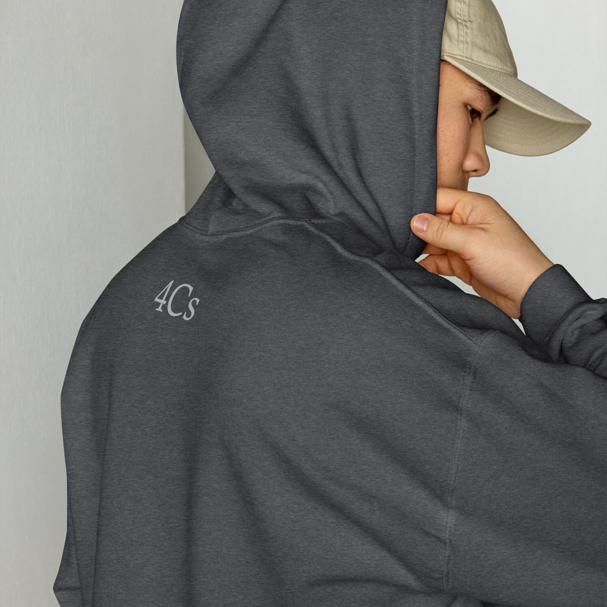Sweat à capuche hoodie 4C’s gris dark greye 4Cs