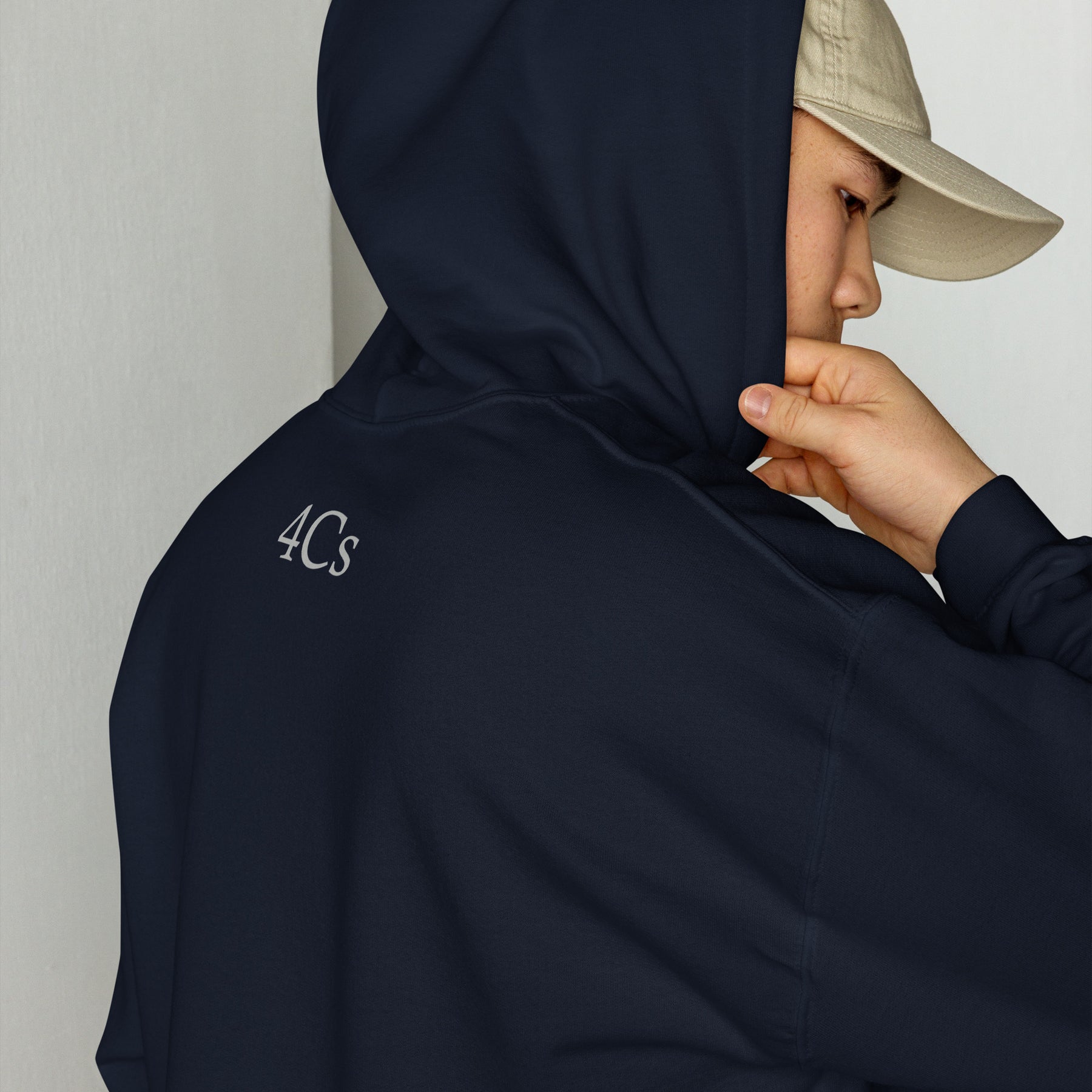 Sweat à capuche hoodie 4C’s bleu marine navy 4Cs