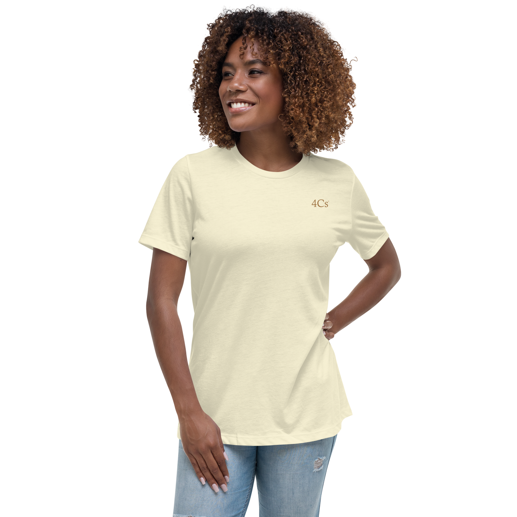 T-shirt 4C’s jaune citron yellow ac4Cs tee-shirt